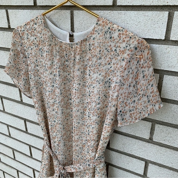 Anthropologie The East Order Cosette Floral Belted Ruffle Mini Dress - Picture 4 of 14
